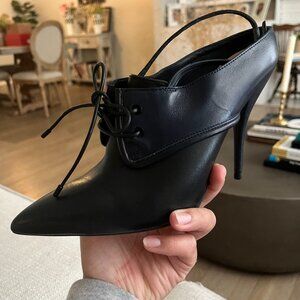 Zara leather blue/black Heel